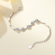 S925 Sterling Silver Niche Six-pointed Star Bracelet Women