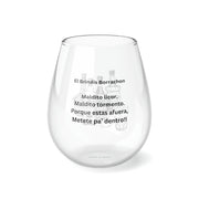 stemless wine glass