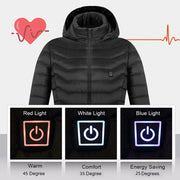 New Heated Jacket Coat USB Electric Jacket Cotton Coat Heater Thermal Clothing Heating Vest Men's Clothes Winter