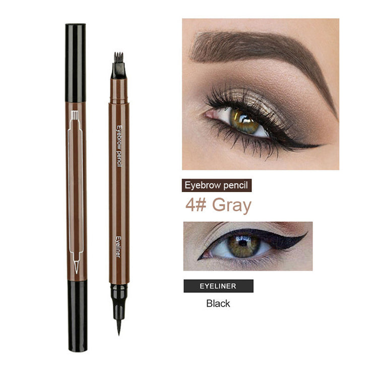 Double-tip eyebrow pencil eyeliner