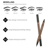 Double-tip eyebrow pencil eyeliner