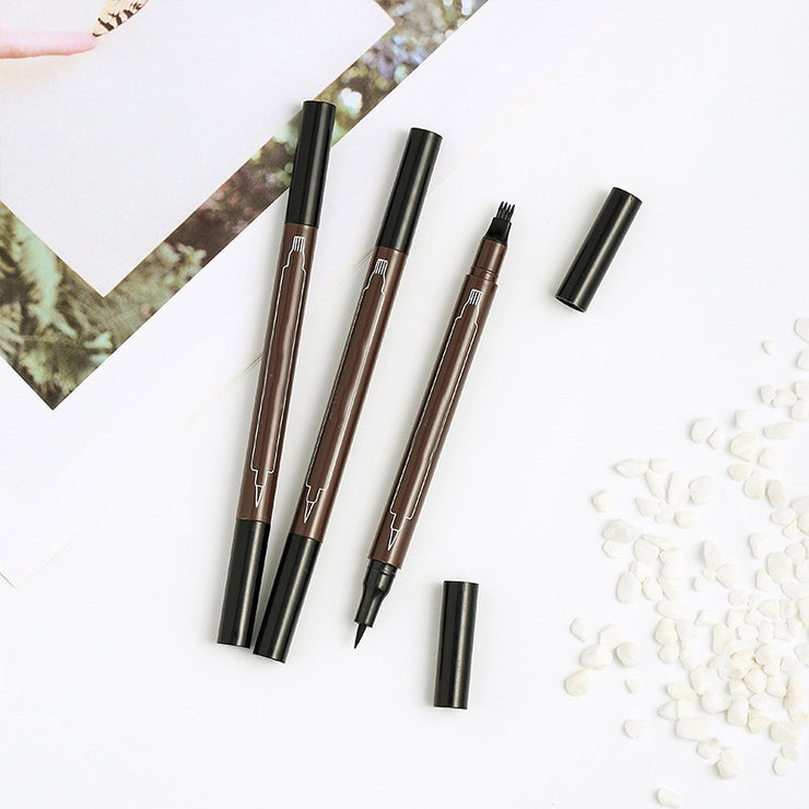 Double-tip eyebrow pencil eyeliner