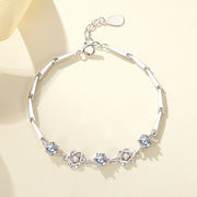 S925 Sterling Silver Niche Six-pointed Star Bracelet Women