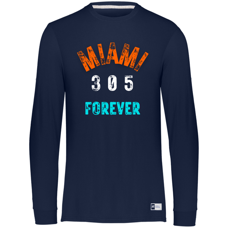 Men's Essential Dri-Power Miami Fins Long Sleeve Tee