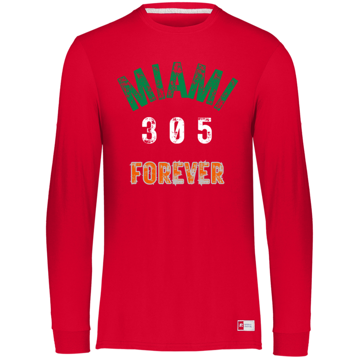 Men's Essential Dri-Power Miami Canes Long Sleeve Tee