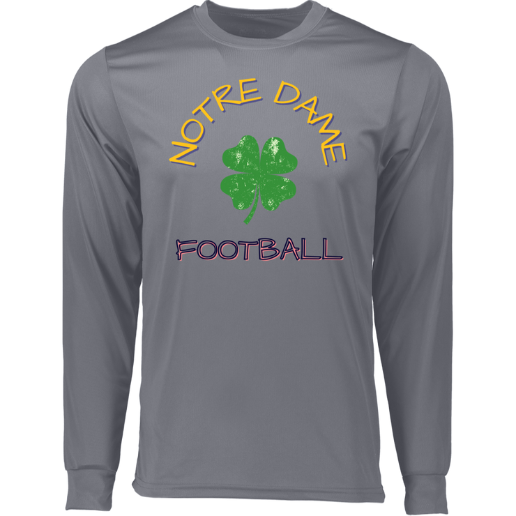 Long Sleeve Notre Dame Football Moisture-Wicking Tee