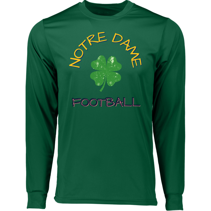 Long Sleeve Notre Dame Football Moisture-Wicking Tee