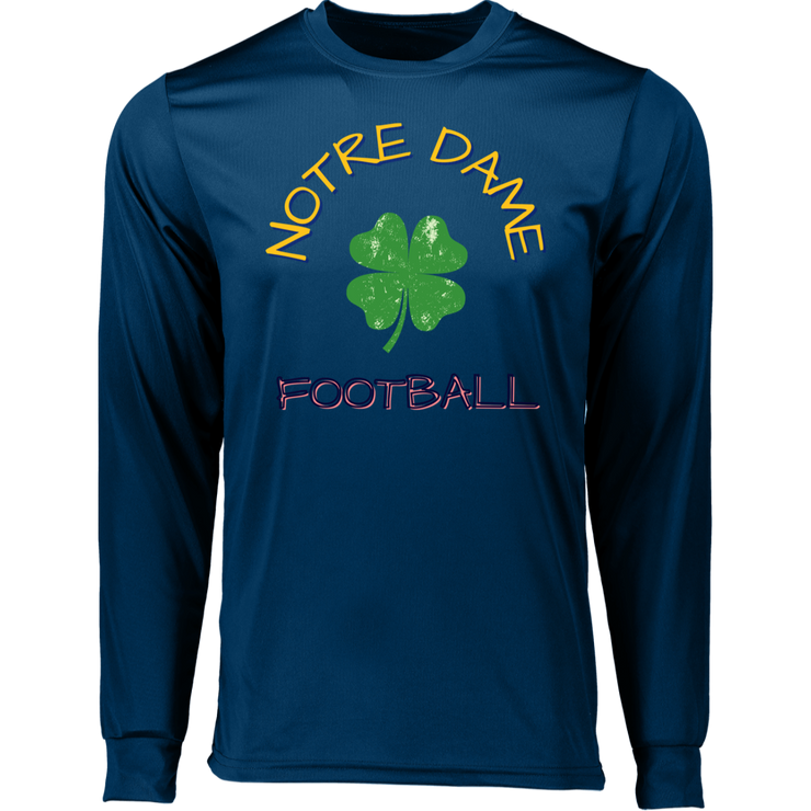 Long Sleeve Notre Dame Football Moisture-Wicking Tee