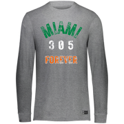 Men's Essential Dri-Power Miami Canes Long Sleeve Tee