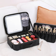 Portable LED Makeup Storage Bag With Mirror