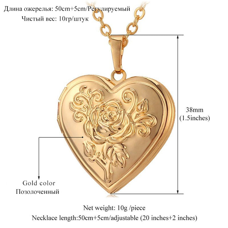 Openable Heart Locket Necklace