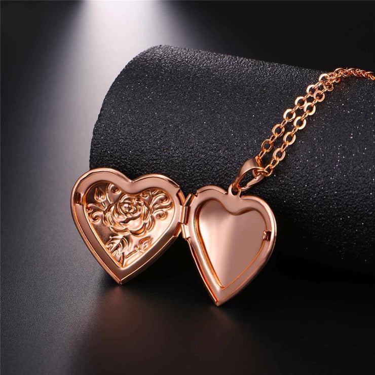 Openable Heart Locket Necklace