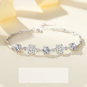 S925 Sterling Silver Niche Six-pointed Star Bracelet Women