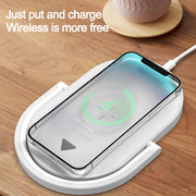 3 In 1 Foldable Wireless Charger Night Light Wireless Charging Station Stonego LED Reading Table Lamp 15W Fast Charging Light